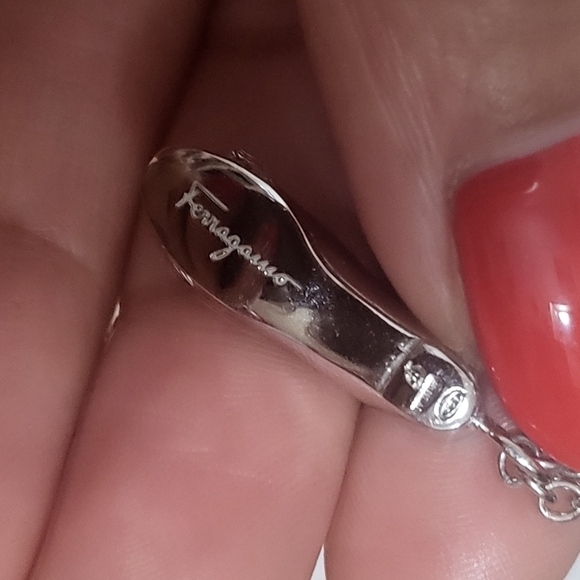 21. AUTHENTIC SALVATORE FERRAGAMO BALLET SHOE CHARM NECKLACE - Picture 5 of 8